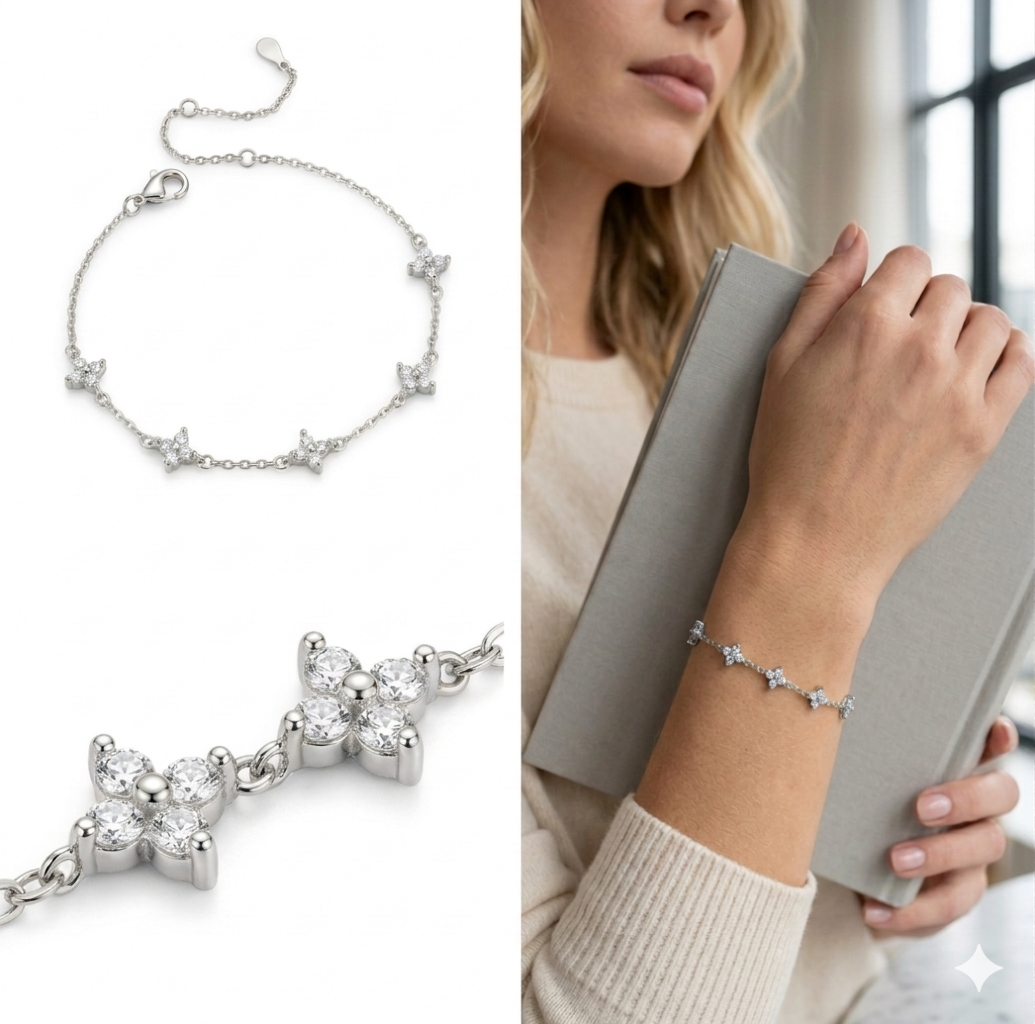 Velori Four-Leaf Flower Bracelet