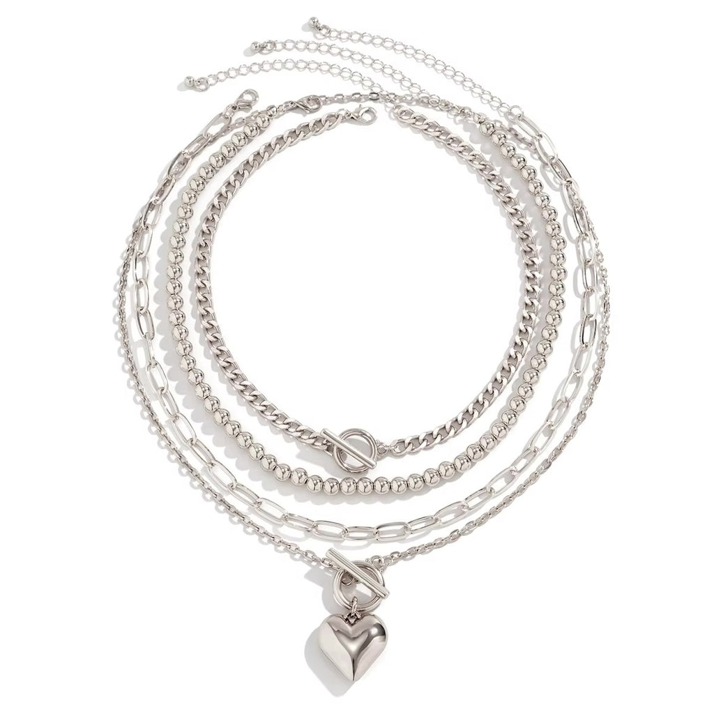Multi Layer Heart Pendant Necklace