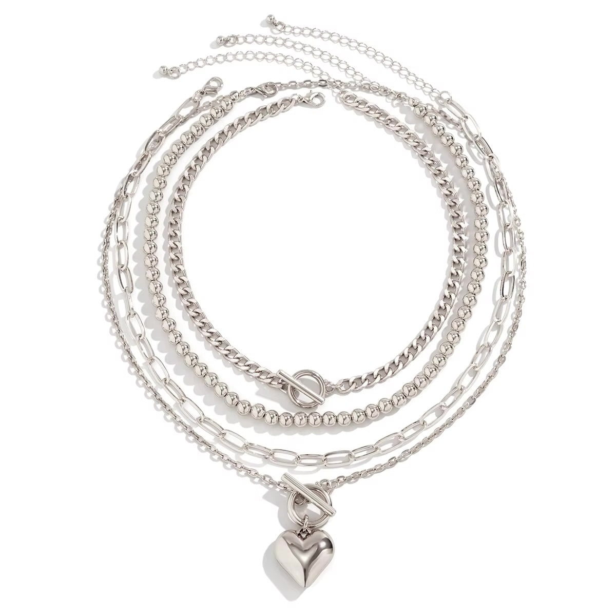Multi Layer Heart Pendant Necklace